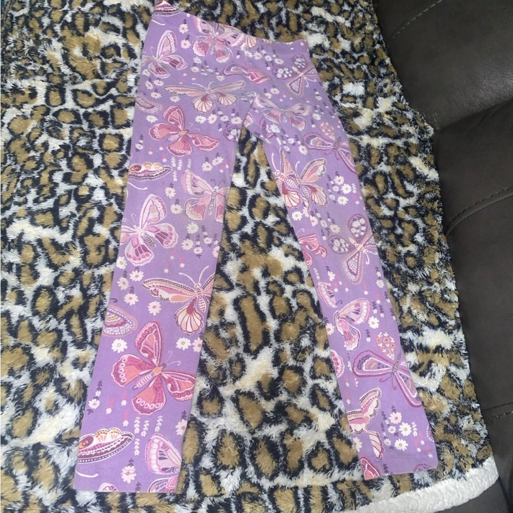 Wonder Nation Floral Butterfly Leggings Size 6x